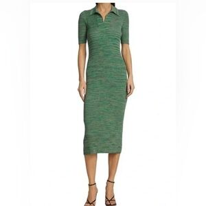 DEREK LAM 10 CROSBY Cianna Rib-Knit Space-Dyed Dress Size XL